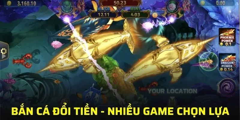 Có đa dạng game bắn cá đổi tiền để bạn lựa chọn, trải nghiệm